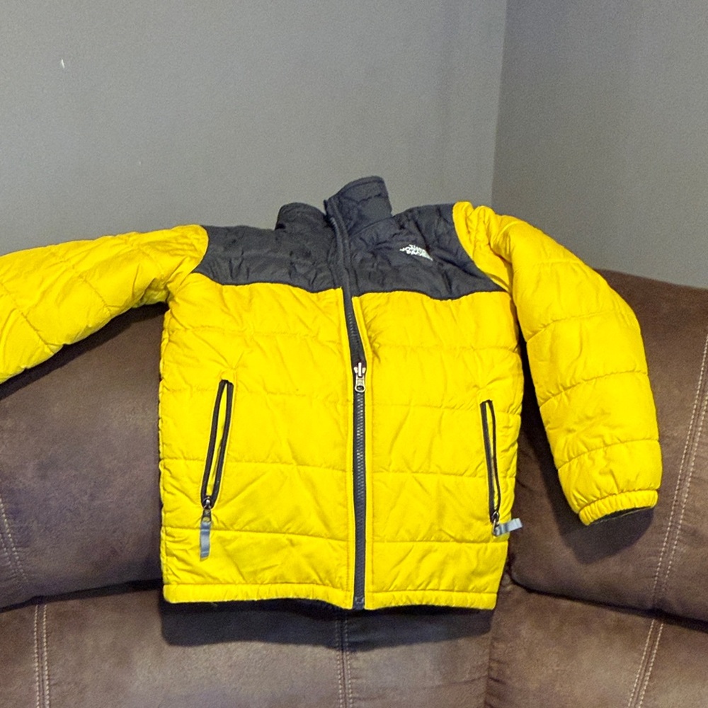 The North Face Kids Yellow and Black Puffer Jacket